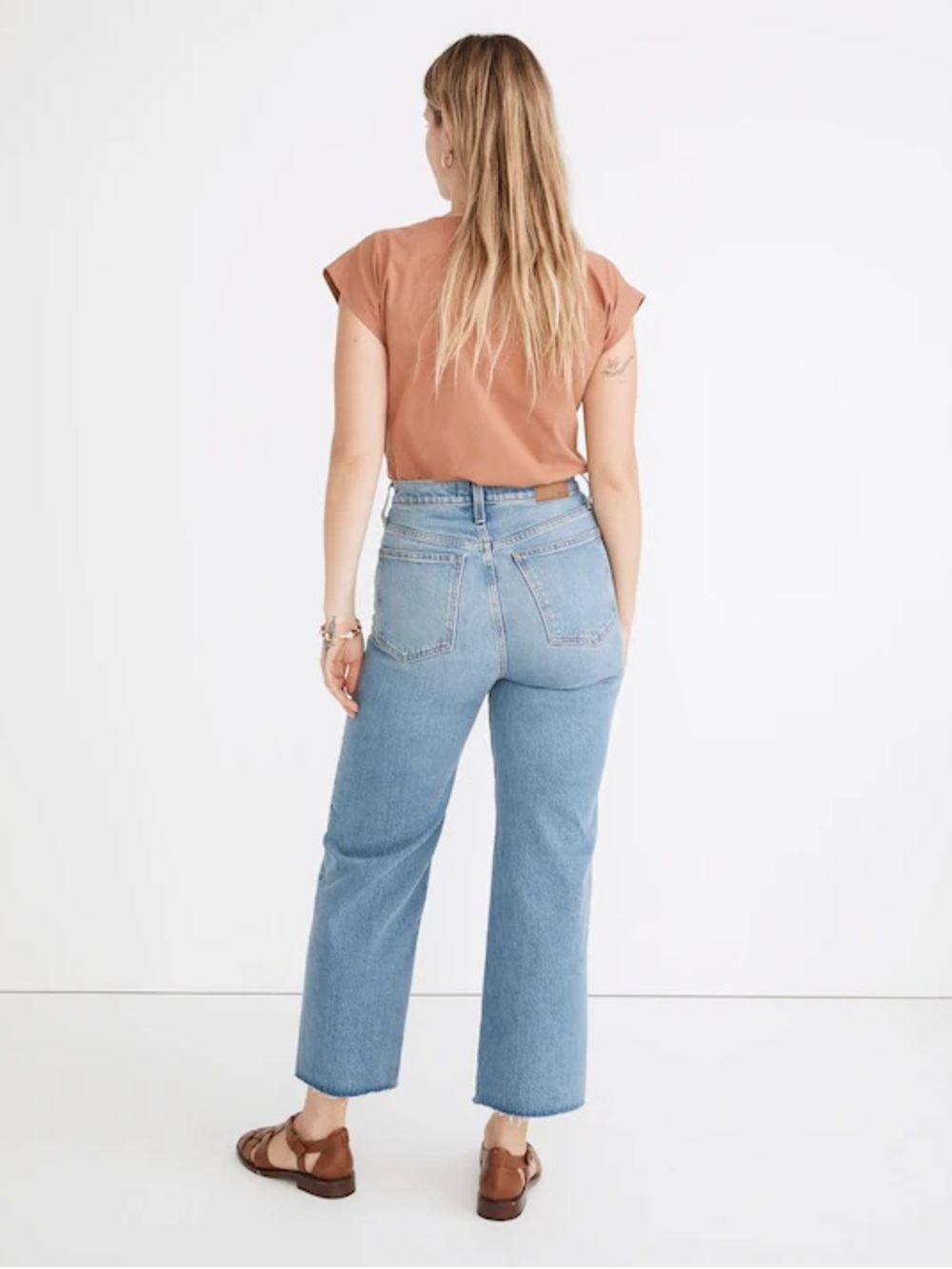 Madewell The Perfect Vintage Wide-leg Raw Hem Slouchy Crop Jean  |  Size: 28 - Picture 2 of 16